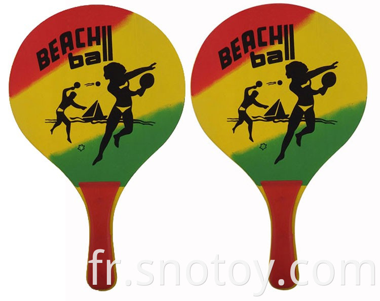 Racket de plage en plastique de bonne valeur sur mesure pour le jeu en plein air